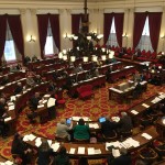 Budget deliberations in the House Chamber on St. Patrick's Day 2016. 